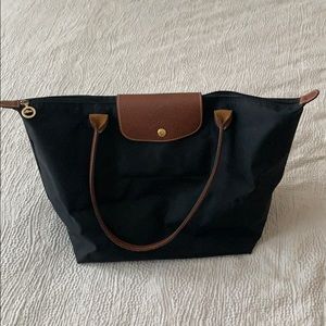 Longchamp Large Nylon Tote Bag - Navy